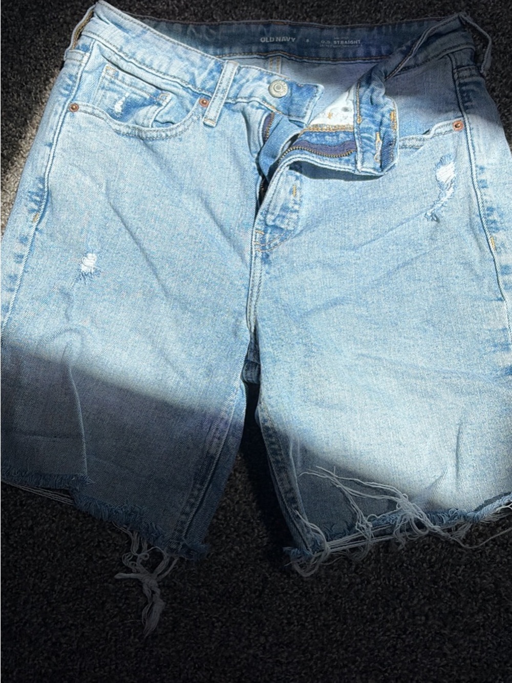 Old Navy Light Blue Distressed Denim Cutoff Shorts